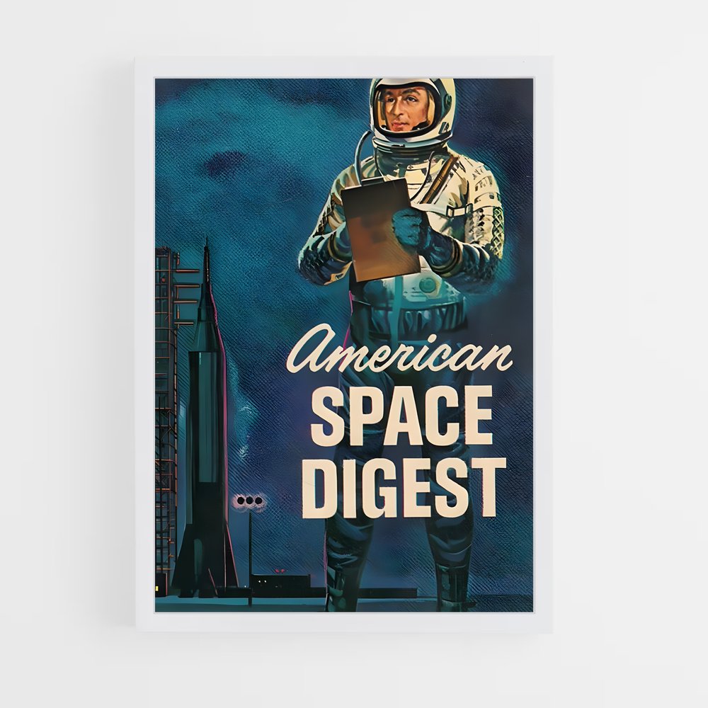 Poster Astronaute Littéraire – affiche Espace rétro (vue 3)